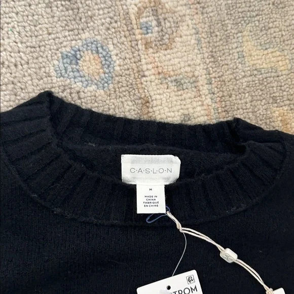 Caslon Black Sweater with Side Snaps. Size M NWT - Picture 3 of 5